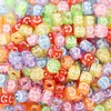 Cuentas del Alfabeto Inglés Hechas a Mano Sueltas Pulsera Collar Cadena de Teléfono Móvil Colgante Pulsera Accesorios de Joyería DIY