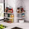 Estante de Almacenamiento para Cocina Multifuncional Caja Organizadora de Frascos para Condimentos para Condimentos, Aceite, Sal, Salsa y Vinagre, Montado en la Pared, No Requiere Taladrar