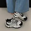 Zapatos casuales tipo dad shoes deportivos finos 2026 para mujer, zapatos de vestir estilo ins, malla con bloques de color, transpirables, para correr, moda de otoño