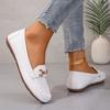 Mocasines Casuales Talla Grande para Mujer Primavera 2025 Nuevos Planos de Suela Blanda Metal Exportación Planos Zapatos Perezosos de Frijol