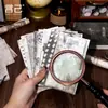 Set de Papel de Materiales de la Serie Pensamiento Filosófico de Yanji Feng, 100 Hojas de Materiales Transfronterizos con Letras y Caracteres Vintage Desgastados, 5 Tipos