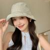 Fábrica de Sombreros de Pescador de Poliéster En Stock Estilo Japonés Cuadros Sombrero de Pescador para Mujer Primavera y Verano Coreano Protección Solar Sombrero de Sol Sombrero de Pescador Venta al por Mayor Dropshipping