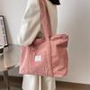 Bolsa de Tela de Terciopelo de Gran Capacidad para Mujer 2021 Nueva Estudiantes Universitarias Hombro Mano Llevar Bolsa Grande Bolsa para Viajar Bolso de Mano Bolso Tote