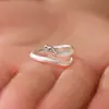Anillo de serpiente con forma de serpiente para hombres y mujeres, anillo de cola de serpiente pequeño, anillo de dedo índice con apertura ajustable, diseño de nicho, anillo personalizado simple