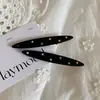 Pinza para el Cabello de Diamante de Alta Gama con Forma de Hoja de Sauce Coreano Pinza de Pato Pinza Agarradera para Mujer Pinza de Tiburón Accesorios para el Cabello Tocado Dopamina