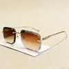 Nuevas Gafas de Sol de Moda, Gafas de Sol Sencillas Sin Marco de Gama Alta, Gafas de Sol Casuales y Versátiles Anti-UV para Mujer