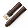 Correa de piel de vaca fósil para hombre negra FS4735 FS4812 ME3052 3054 22mm liberación rápida