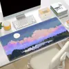 Mouse pad de animação de desenho animado paisagem pintura a óleo pad para teclado de computador espessado atacado transfronteiriço tapete de mesa grande transfronteiriço
