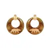 Pendientes Geométricos de Resina Maillard Silver Needle con Diseño Vintage, Pendientes de Botón de Nicho con un Toque de Lujo Ligero y Alta Gama, Pendientes Elegantes para Mujer