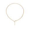 Collar corto con anilla metálica y cadena sencilla, de moda, estilo europeo y americano, joyería de alta gama que combina con todo.
