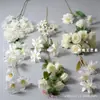 Flores Artificiais Brancas de Casamento para Teto do Salão de Casamento, Arranjo de Piso do Palco, Decoração de Corredor e Arranjo de Flores