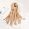 Cachecol Liso para Mulheres, Novo Estilo de Inverno, Cachecol Europeu e Americano de Imitação de Caxemira, Cachecol de Pescoço Quente Multicor Transfronteiriço, Xale Longo Atacado