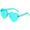 Gafas de Sol de Gelatina, Gafas de Sol de una Pieza con Forma de Corazón, Ojo de Gato Divertidas para Tomar Fotos, Con Forma de Estrella, Color Caramelo, Protección UV