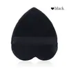 Triângulo dupla face pó puff maquiagem almofada de ar pó denso flocando maquiagem esponja super macio cristal veludo em forma de leque puff pó