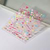 Color caramelo amor relieve 5D tridimensional adhesivo para uñas de niña linda japonesa patrón pequeño pegatina para niños