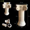 Talla de madera maciza estilo retro europeo francés patas de mesa soporte para mesa de centro columnas redondas columnas romanas boca mate decoración de pasillo flores talladas