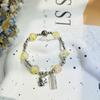 Pulseira Elegante de Luxo Leve Colorida Pedra Natural Chinesa Étnica Lótus Ruyi Estilo Nacional Pulseira Melhor Amigo Joia