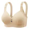 Sutiã Plus Size Fino com Suporte Push-up e Bojo Fixo para Mulheres de Meia-idade Mães Confortável Anti-queda Suporte Lateral Sutiã para Gordura Axilar