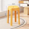 Banco de Plástico Apilable para el Hogar Moderno Simple Engrosado Extra Grueso Molino de Viento Alto Redondo de Goma Sólido Silla de Mesa de Comedor