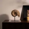 Escultura moderna retro de imitación de fósil de concha, sala de estar, sala modelo, entrada, escritorio, amonita réplica, adorno decorativo suave