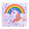 Venta de trabajo unicornio servilleta dibujos animados impreso mantel vaso de papel flor papel paño de boca papel de fiesta de boda pieza única entrega