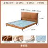 Cama de Couro Genuíno Minimalista Moderna de Luxo Leve, Quarto Principal Duplo, Design de Borda Completa 1.8m, Cama de Arte Estofada em Couro, Em Estoque