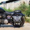 Coche muscle Wolf adecuado para la bolsa lateral xiangshuai XS650N bolsa lateral se puede instalar casco medio casco casco completo con cerradura marco de liberación rápida modificación