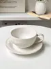 Taza de Café y Platillo Chubbycat Huaxi Retro Horneado a Torno Taza de Té de Flores para el Té de la Tarde Taza para Arte Latte Taza Latte Americano
