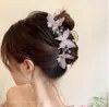 Nuevo Modelo 2025 Diseño Sencillo Pinza para el Cabello de Tiburón con Forma de Ola para la Parte Trasera de la Cabeza, Pinza Grande de Gama Alta para Mujeres