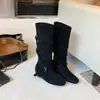 Botas de Moda Western para Mujer 2026 Otoño/Invierno Nuevas con Punta Redonda, Plisadas Vintage, Caña Ancha y Diseño que Aumenta la Altura hasta Media Pantorrilla