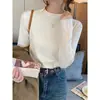 Suéter de Punto de Cachemir Nuevo para Mujer, Ropa Interior de Cuello Alto para Otoño e Invierno, Diseño de Top