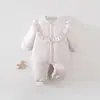 Conjunto de una pieza Gris Neblina Muguete para Bebé Ropa de Invierno Algodón 120g Pelele de Invierno para Bebé Ropa de Algodón Puro Traje de Gateo para Bebé