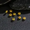 Plata S925 Chapada en Oro Diamante Incrustado Martillado Espaciador Pequeño Accesorio DIY Moda Nuevo Chino Versátil Accesorio Espaciador