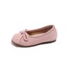 Zapatos de Cuero para Niñas 2026 Primavera Moda para Niñas Bailarinas Planas con Lazo Nuevos Zapatos sin Cordones para Bebé Zapatos de Princesa