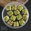 Pulsera de cerámica con cuentas de 10 mm de borde cuadrado, cuentas sueltas, accesorios para manualidades, pulsera, collar, material hecho a mano, cuentas de cerámica, venta al por mayor