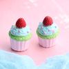 Nuevo llavero con pegatina para refrigerador de cupcakes de resina con comida grande, accesorios de bricolaje, mini adornos de cocina