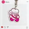 Chaveiro Kirby Fofo Expressão Coreano Ins Acessório de Desenho Animado em Acrílico Pingente de Decoração para Mochila Estojo