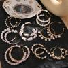 Pendientes de perlas de estilo lujoso y ligero, pendientes irregulares sencillos a la moda, pendientes de perlas elegantes, muy populares en Europa y América.