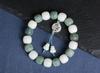 Pulsera de dedo suave con degradado multicolor, hecha a mano, con raíz de bodhi de jade blanco, pastel de arroz pequeño, tallada a mano, con seis caracteres, palabras verdaderas, anillo de cuentas