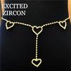 Cadena de cintura con forma de corazón de diamantes de imitación cadena corporal accesorios para novia modelo sexy cinturón de amor de diamantes de imitación joyería venta directa de fábrica