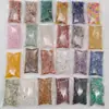 Bolsa Pequeña de Empaque de Grava de Cristal 100g Amatista Polvo de Cristal Blanco Cristal Verde Tumba Oriental Empacado según los requisitos del cliente