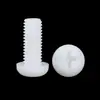 Parafusos de Nylon Cruzados com Cabeça Redonda Parafusos Plásticos Parafusos de Nylon com Cabeça Chata Parafusos com Porca de Cabeça Redonda Branco