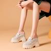 Zuecos sin cordones para mujer que aumentan la altura 12 cm, Nuevas zapatillas versátiles de suela gruesa para primavera/verano
