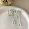 Colección Nueva Primavera/Verano 2026 Pendientes de Borla y Perla Estilo Zhang Yuxi Pendientes Estilo Coreano Pendientes Zhang Yuxi