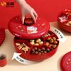 Caixa de doces festivos Wuhe lanches domésticos nozes caixa de frutas secas compartimento caixa de armazenamento caixa de frutas maré nacional sala de estar atacado