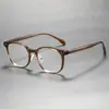 Gafas Planas Ligeras y Transparentes de Montura Redonda Anti Luz Azul Anti Fatiga, Artísticas y Versátiles para el Trayecto Diario, Montura de Gafas Lisa Wm81165