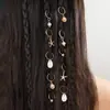 Acessório de Cabelo Estilo Resort Boêmio Liga Estrela do Mar Concha Pérola Conjunto de Várias Peças Argola Redonda Elástico de Cabelo Feminino