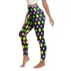 Carnaval 2026 Roupas Femininas Calças Leggings Femininas Xadrez Pena Estampado Digital Calças Esportivas Calças de Yoga Meias