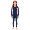 2,5 mm Traje de mergulho infantil com protetor solar, maiô de manga comprida, à prova de frio, quente, de secagem rápida, para natação, macacão para meninas