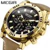 Procesamiento y Personalización del Reloj Megir Megir para Hombre Deportivo Moderno Multifuncional Verdadero Tres Ojos de Cuarzo Reloj para Hombre 2094